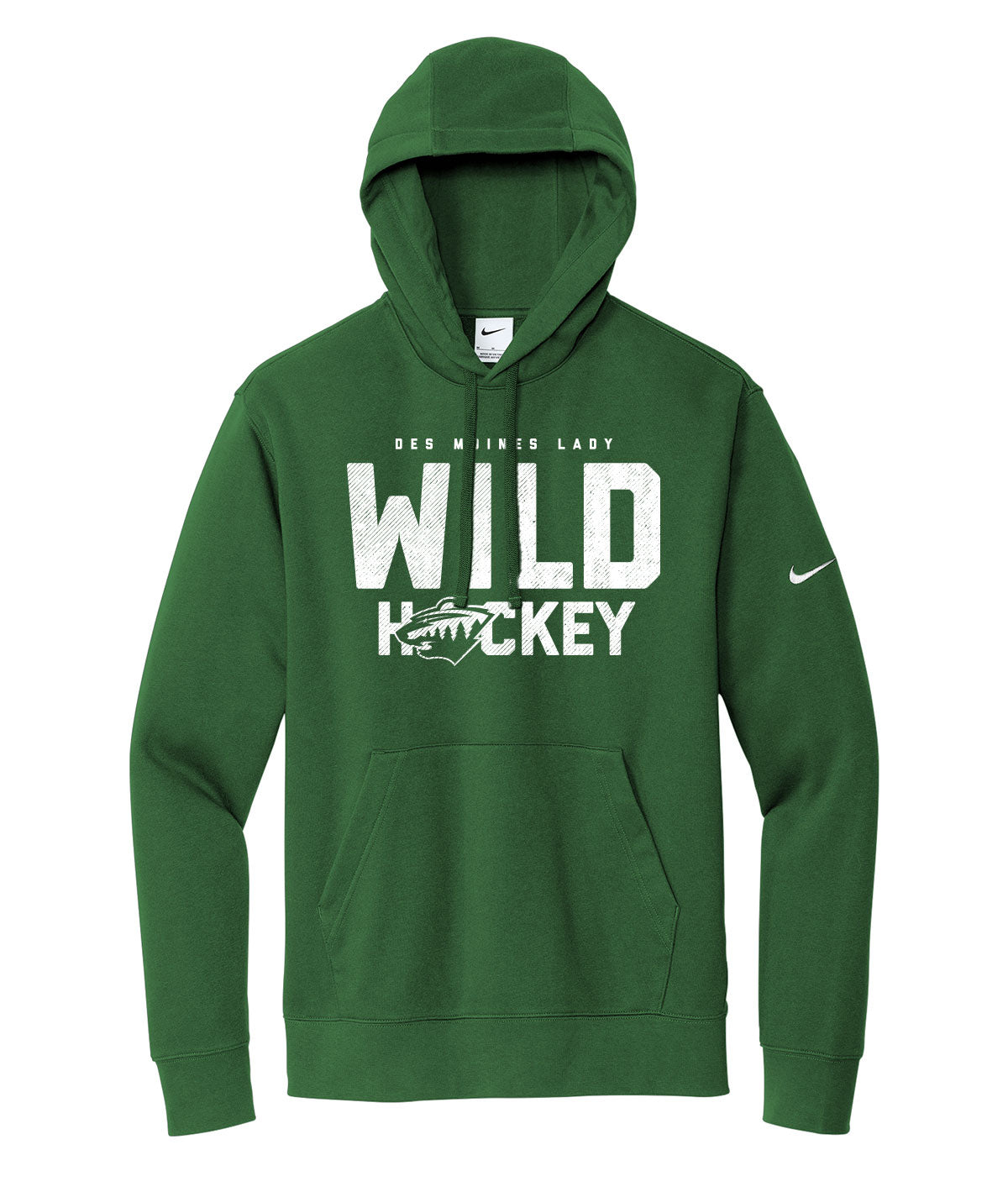 Des Moines Lady Wild Hockey Nike Fleece Hoodie