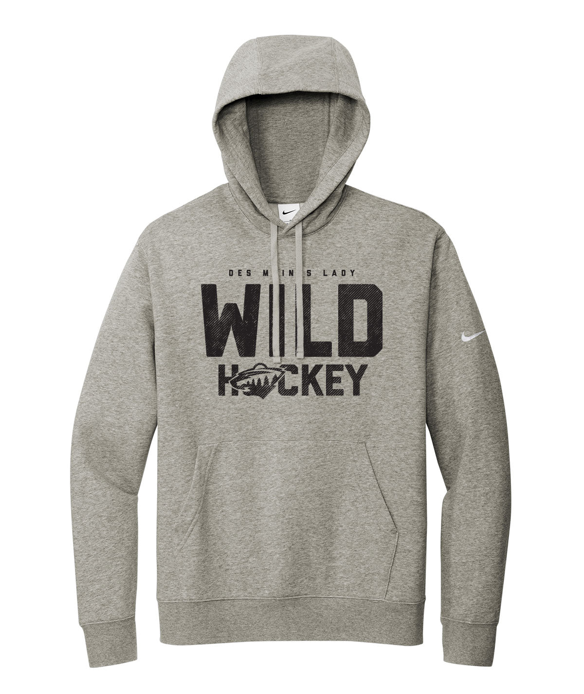 Des Moines Lady Wild Hockey Nike Fleece Hoodie