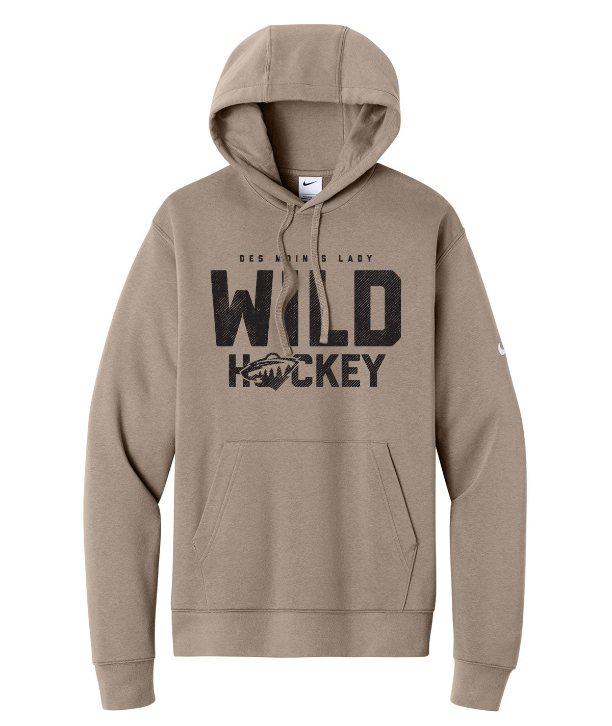 Des Moines Lady Wild Hockey Nike Fleece Hoodie
