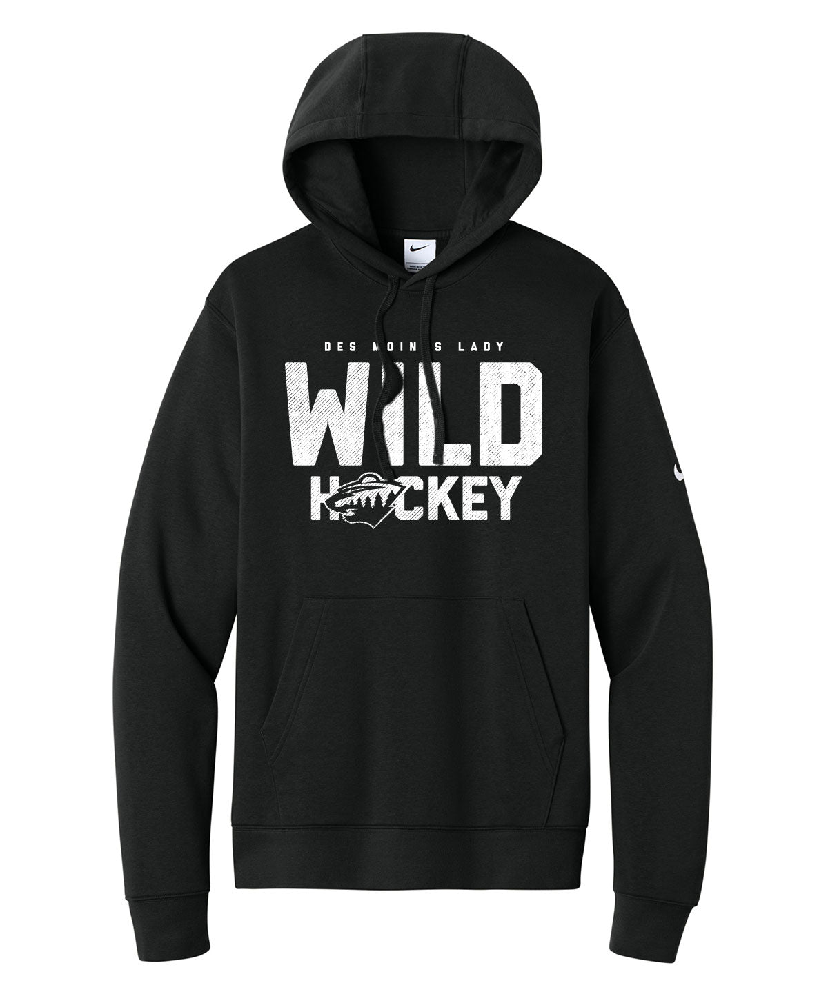 Des Moines Lady Wild Hockey Nike Fleece Hoodie