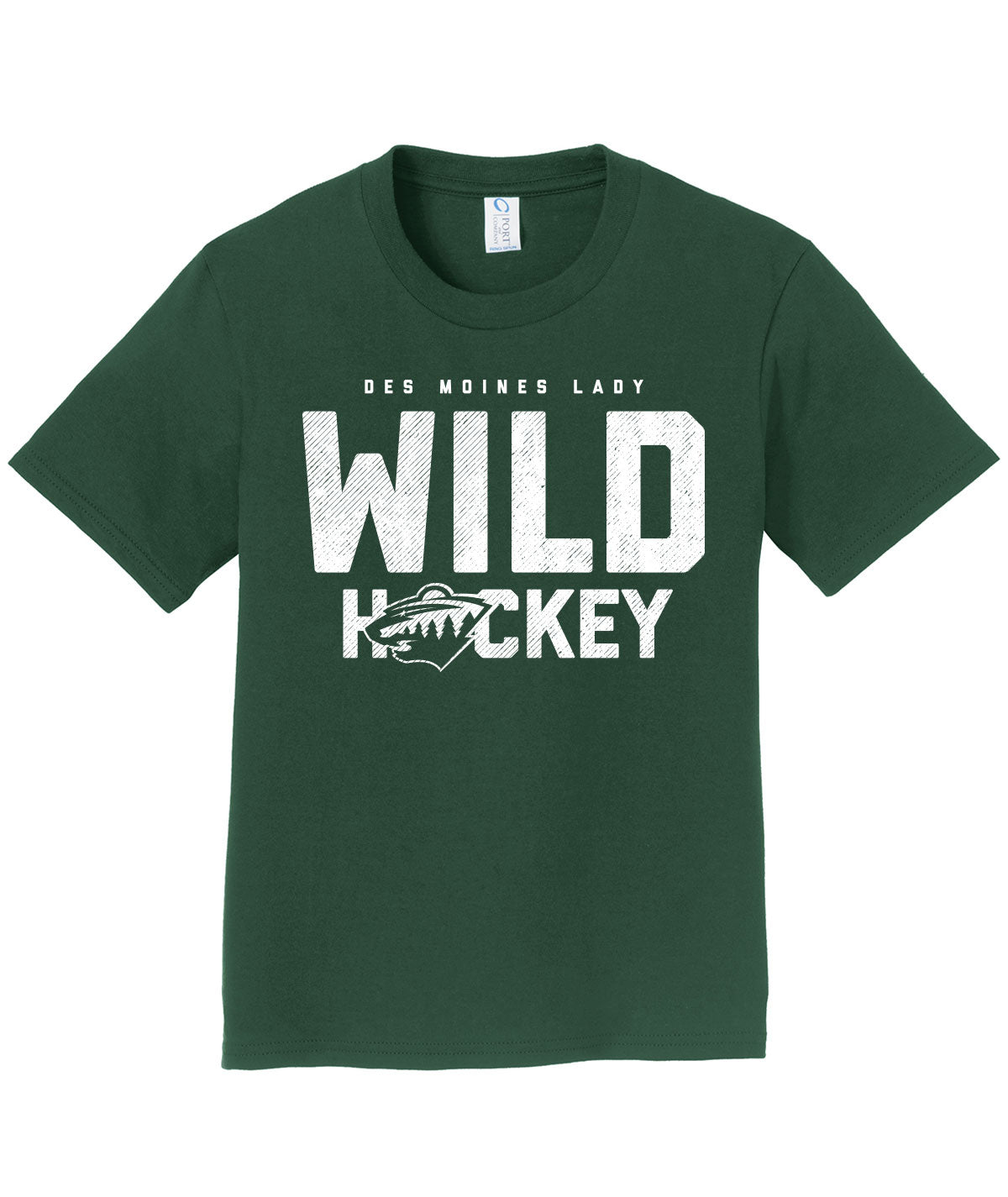 Des Moines Lady Wild Hockey Youth Soft Tee