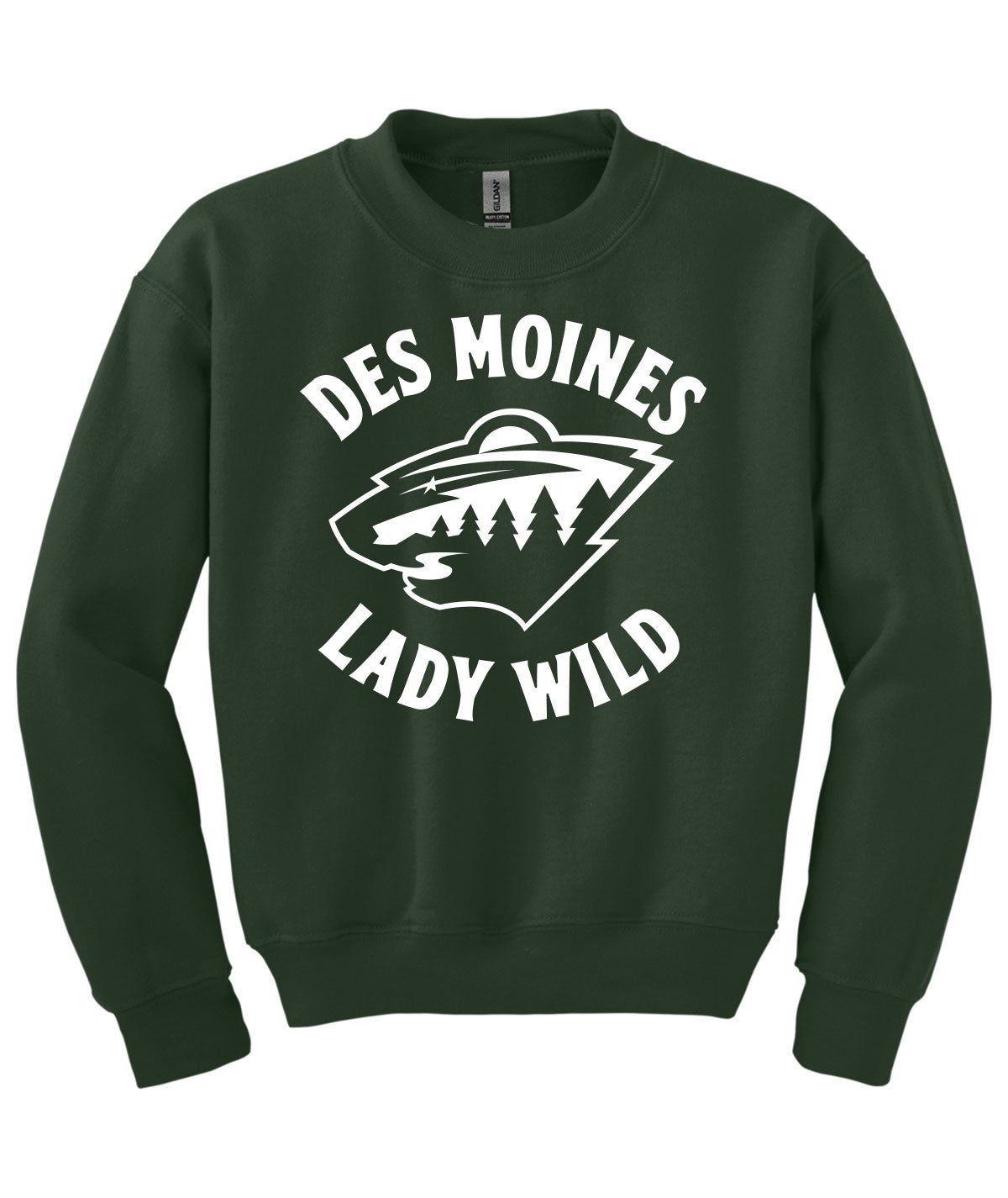Des Moines Lady Wild Team Issue Youth Crewneck Sweatshirt