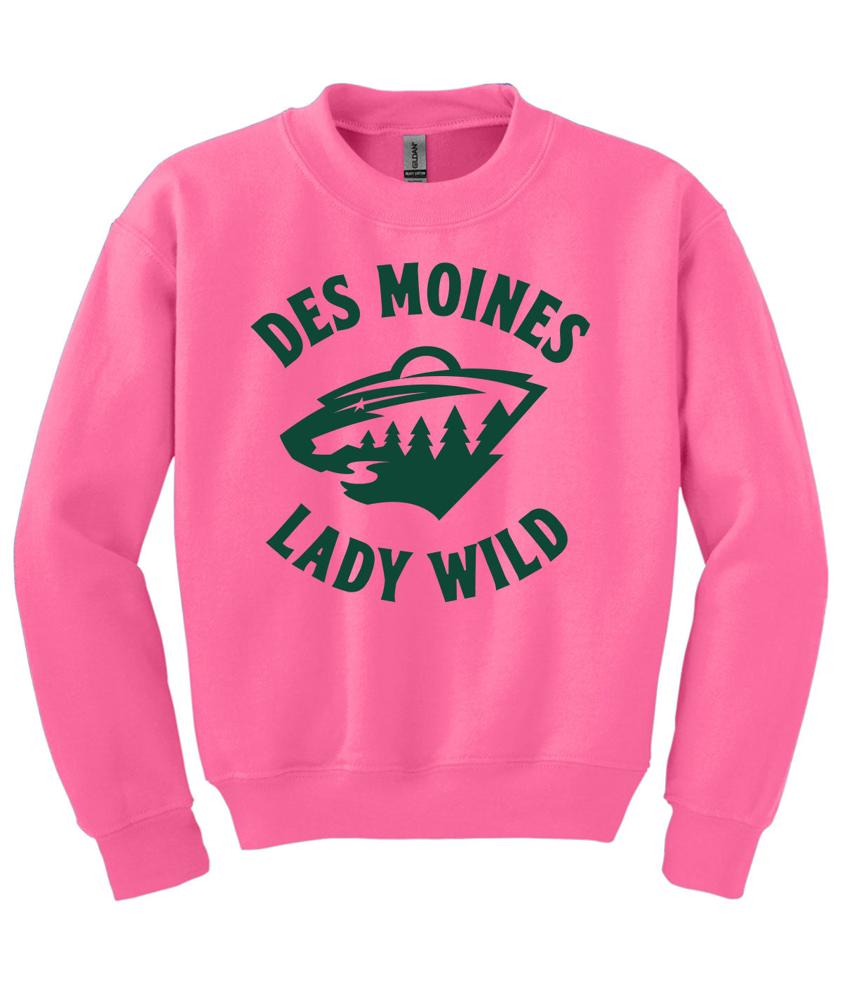 Des Moines Lady Wild Team Issue Youth Crewneck Sweatshirt