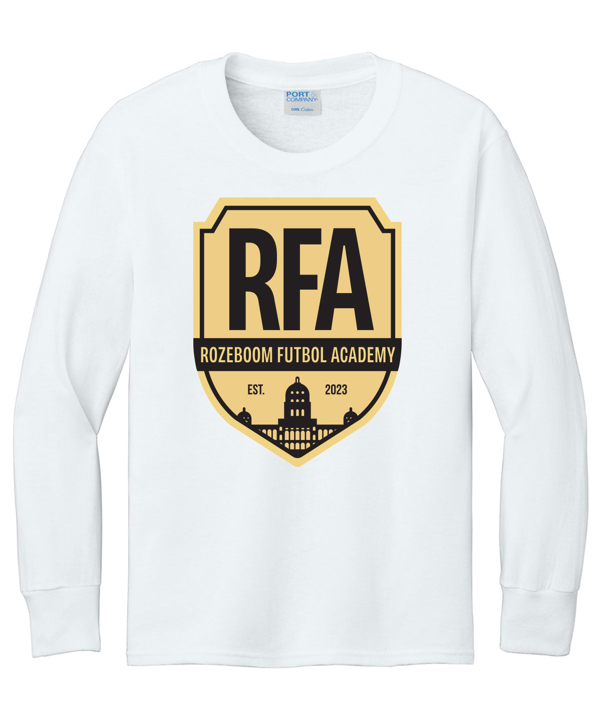 Rozeboom Futbol Academy Youth Long-Sleeve Tee