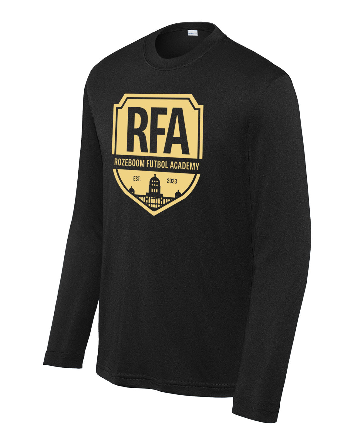 Rozeboom Futbol Academy Youth Long-Sleeve Performance Tee