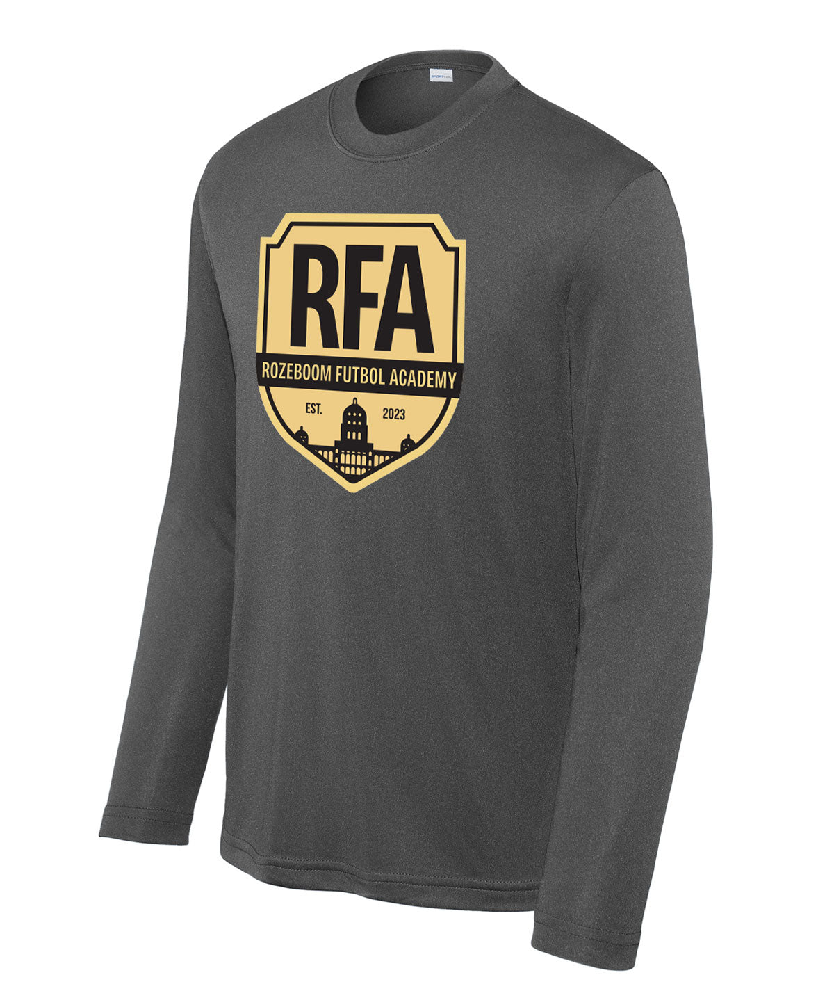 Rozeboom Futbol Academy Youth Long-Sleeve Performance Tee