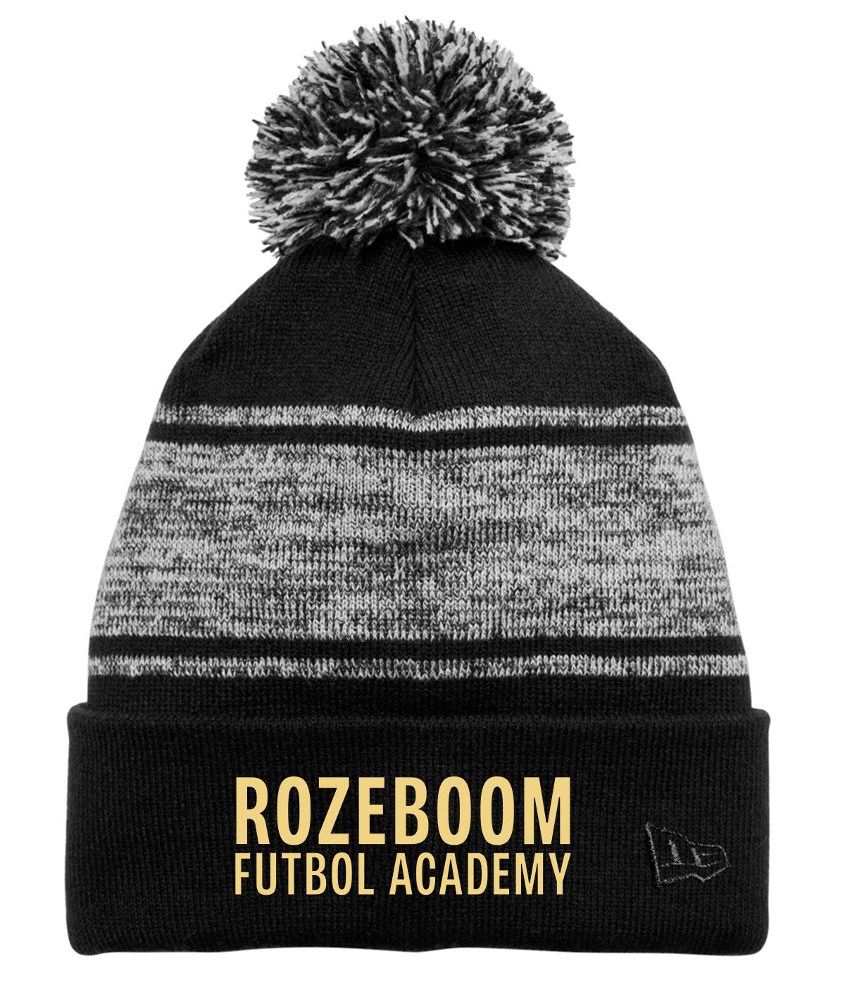 Rozeboom Futbol Academy New Era Knit Chilled Pom Beanie