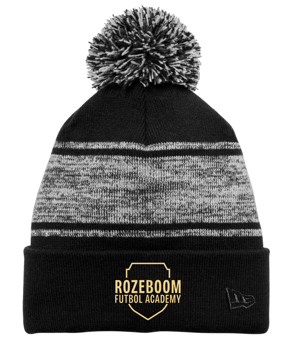 Rozeboom Futbol Academy New Era Knit Chilled Pom Beanie